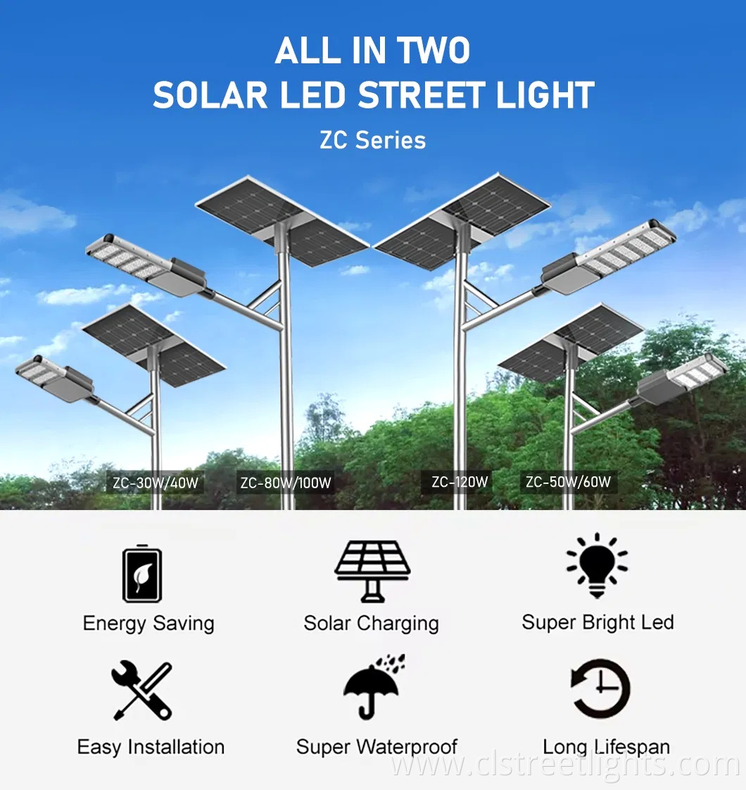 Intelligent All-in-Two Integrated Solar Street Light with Motion Sensor and Remote Control